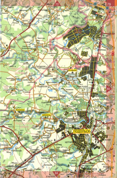 Жданово (Моск. обл., Подольский р-н) на 2-й карте